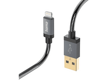 Charger l&#39;image dans la galerie, HAMA Câble USB-A vers Lightning Metal 1.5 m Anthracite (201548)
