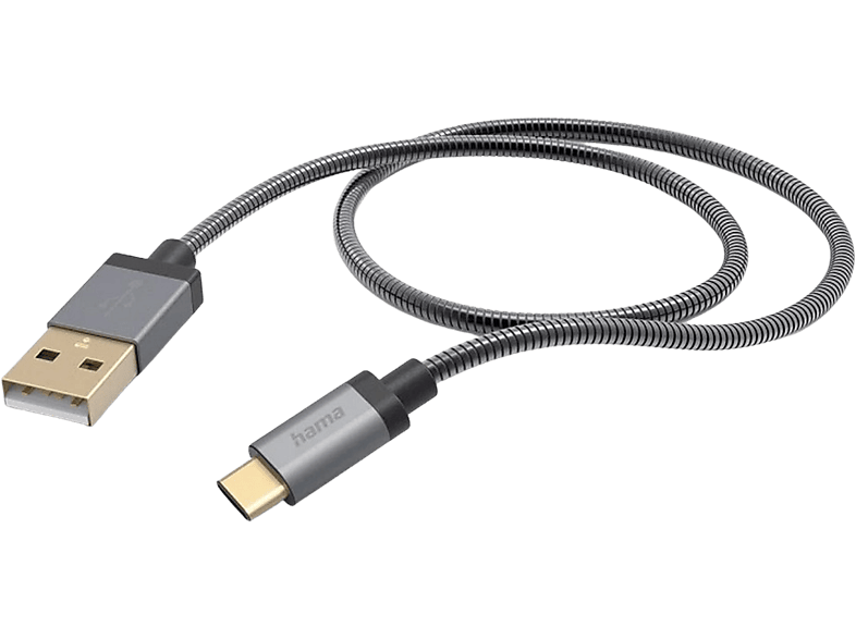 HAMA Câble USB-A vers USB-C Metal 1.5 m Anthracite (201551)