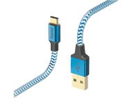 HAMA Câble USB-A vers USB-C Reflective 1.5 m Bleu (201558)
