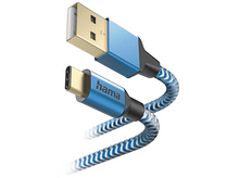 Charger l&#39;image dans la galerie, HAMA Câble USB-A vers USB-C Reflective 1.5 m Bleu (201558)
