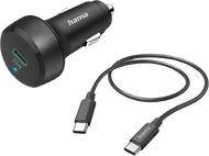 HAMA Chargeur pour voiture avec câble 1 m USB-C PD 25 W Noir (00201614)