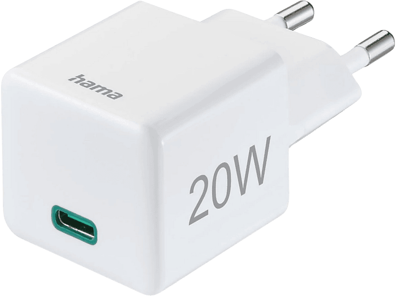 HAMA Mini chargeur USB-C PD 20 W Blanc (00201650)