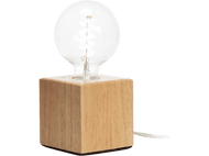 HQ-POWER Socle de lampe Cubique E27 Chêne (V-STAND-CUB-OAK)