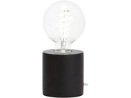 HQ-POWER Socle de lampe Cylindrique E27 Noir (V-STAND-CYL-BL)