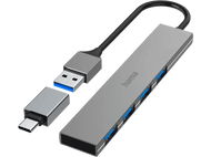 HAMA Hub USB / USB-C 4 ports USB-A Noir (200141)