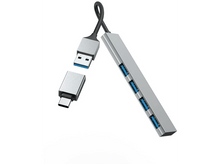 Charger l&#39;image dans la galerie, HAMA Hub USB / USB-C 4 ports USB-A Noir (200141)
