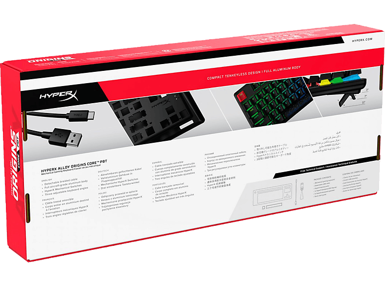 HYPERX Clavier gamer mécanique HyperX Alloy Origins Core PBT HX Red –  MediaMarkt Luxembourg