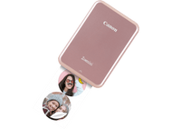 CANON Imprimante photo portable Zoemini Pink/Gold + Housse de transport & Papier photo autocollant (3204C070AB)