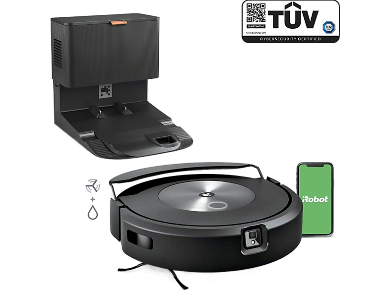 IROBOT Aspirateur-robot et laveur de sols Roomba Combo j7+ avec Clean Base (COMBO J7558)