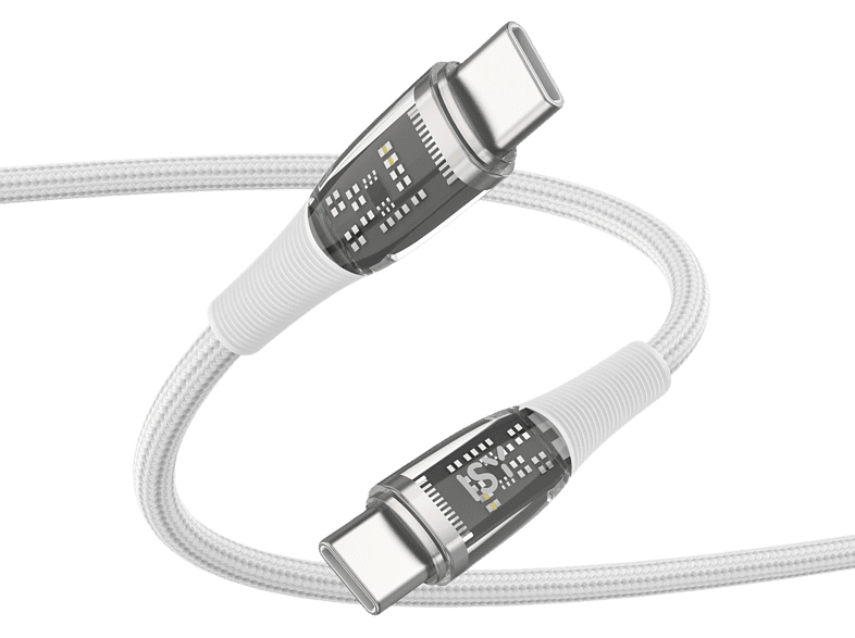 ISY Câble USB-C - USB-C 2 m Blanc (IUC-7000-WT)