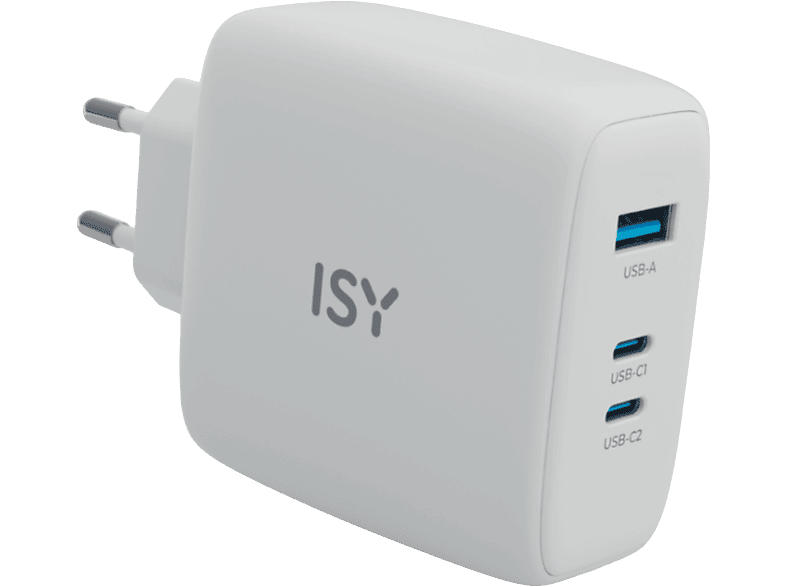 ISY Chargeur USB / USB-C 140 W GaN Blanc (IWC-5140)