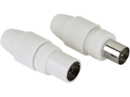 HAMA Kit Adaptateur coaxiale à serrage Blanc (205212)