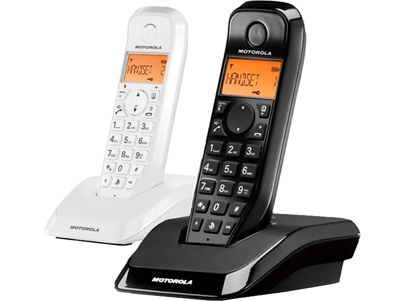 MOTOROLA Téléphone sans fil S1202 Dect Duo Mix Black&White (S1202WB)