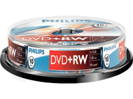 PHILIPS Pack 10 DVD+RW 4.7 GB 4x (DW4S4B10F/10)