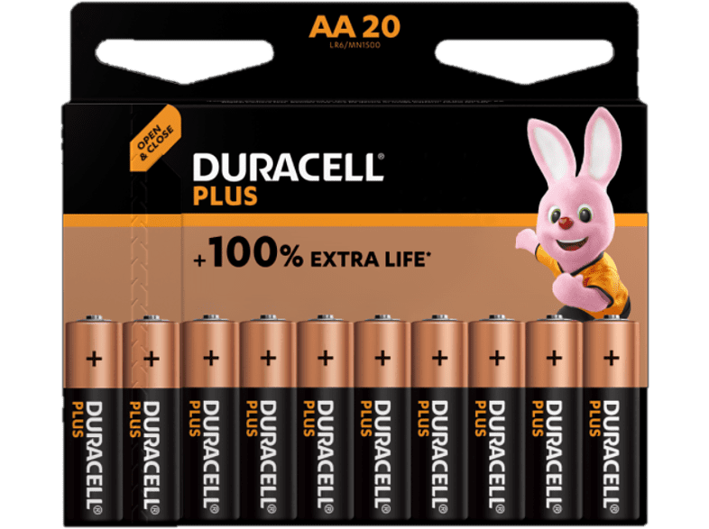 DURACELL Piles AA Alcalines Plus Pack 20 (5000394141056)