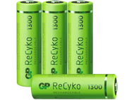 Piles AA rechargeables ReCyko 1300 mAh 4 pièces (GP130AAHCE-2WB4)