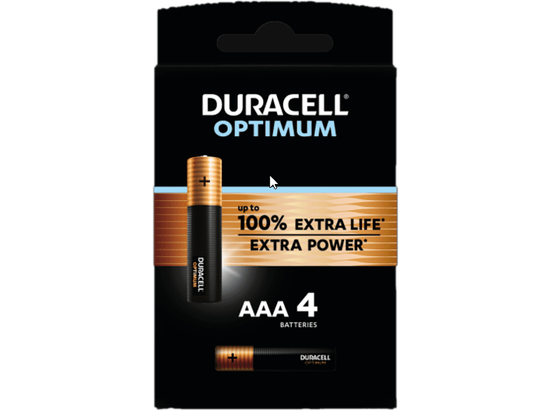 DURACELL Piles AAA Alcalines Optimum Pack 4 (5000394137516)