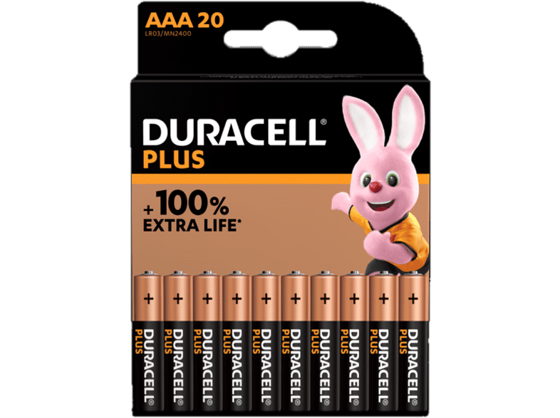 DURACELL Piles AAA Alcalines Plus Pack 20 (5000394141087)
