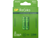 Charger l&#39;image dans la galerie, GP BATTERIES Piles AAA rechargeables ReCyko 650 mAh 2 pièces (GP65AAAHCE-2APCEWB2)
