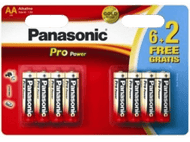 PANASONIC BATTERY Piles alcaline LR03PPG 6+2 pack
