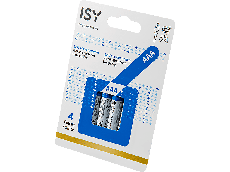 ISY Piles alcalines 4 x AAA (IBA-1004)