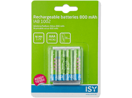 ISY Piles rechargeables AAA 800 mAh 4 pièces (IAB-1002)