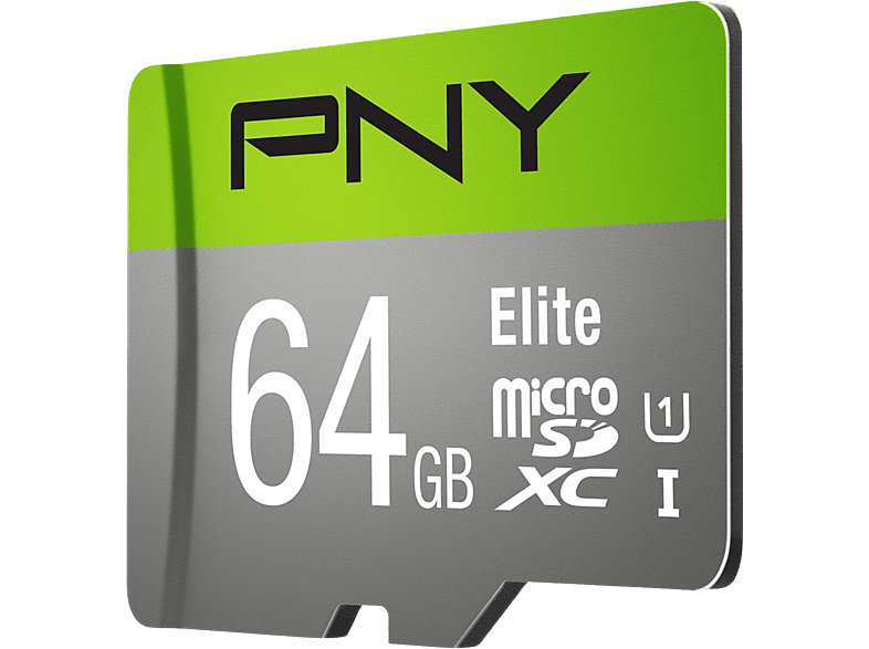PNY Carte mémoire microSD 64 GB avec adaptateur (PNYSDUX64GU185)