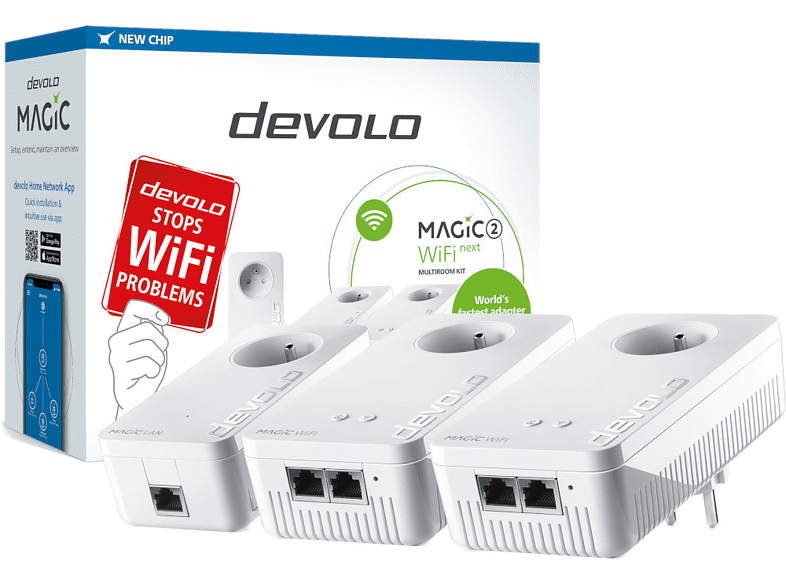 Devolo Magic 1 WiFi 4 Mesh Multiroom Kit, Powerline Blanc, Mesh