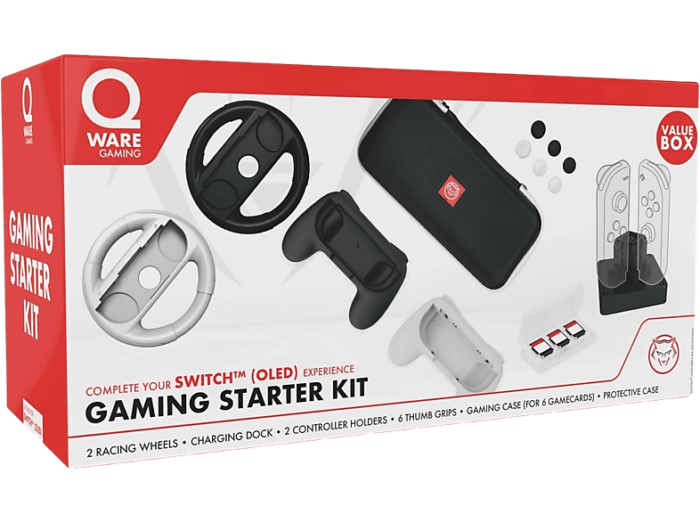 QWARE Switch Gaming Kit de démarage Noir/Blanc
