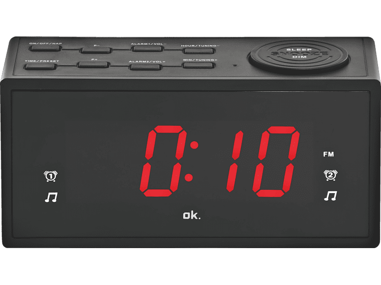 OK Radio-réveil Noir (OCR 310)