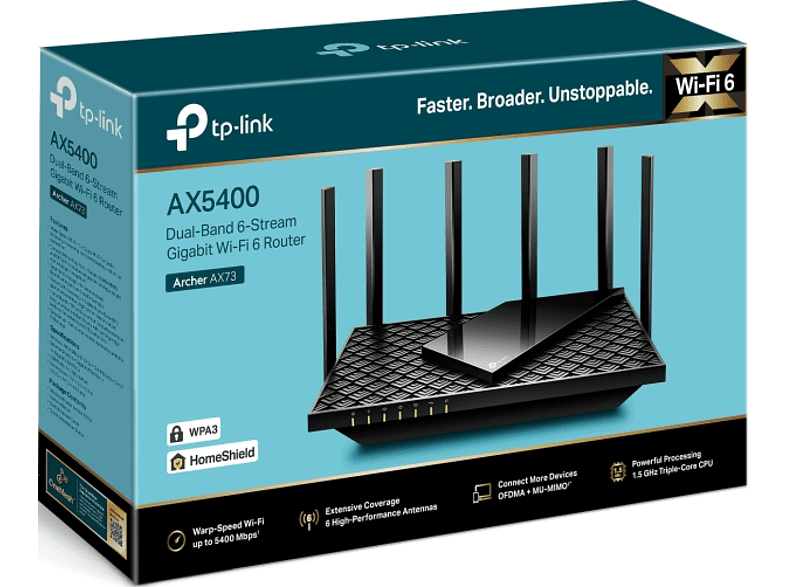 TP-LINK Routeur WiFi AX5400 6-Stream Gigabit Dual-Band (ARCHER AX73) –  MediaMarkt Luxembourg