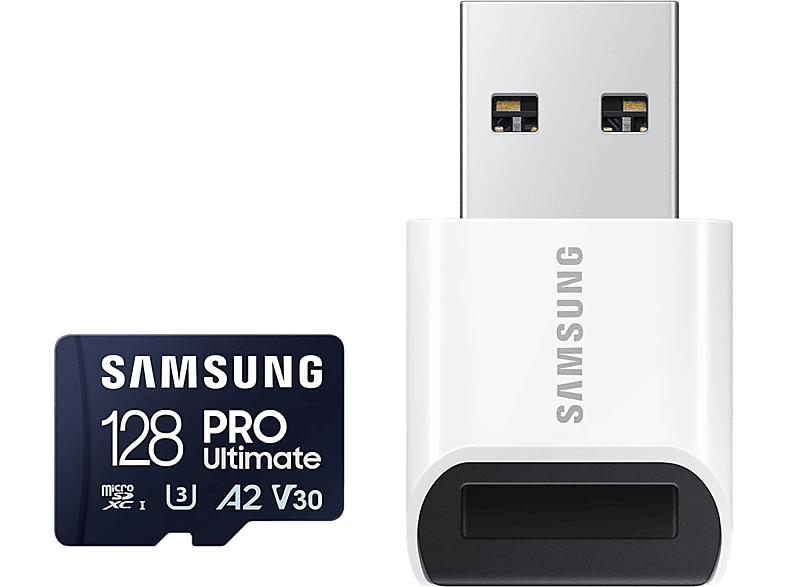 SAMSUNG Carte mémoire microSD Pro Ultimate 128 GB avec adaptateur SD (MB-MY128SB/WW)