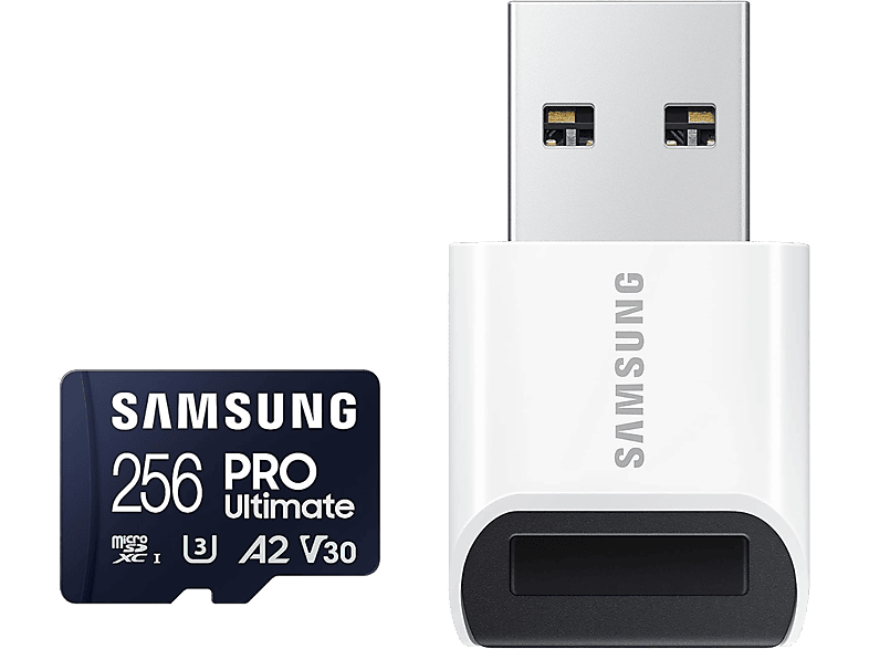 SAMSUNG Carte mémoire microSD Pro Ultimate 256 GB avec adaptateur SD (MB-MY256SB/WW)