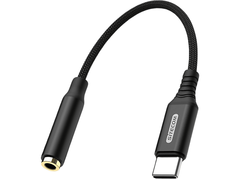 SITECOM Adaptateur audio USB-C vers Jack 3.5 mm Argenté / Noir (AD-1009)