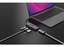 Charger l&#39;image dans la galerie, SITECOM Adaptateur multiport 5-en-1 USB-C Argenté / Noir (CN-5501)
