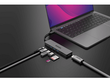 Charger l&#39;image dans la galerie, SITECOM Adaptateur multiport 7-en-1 USB-C PD Argenté / Noir (CN-5505)
