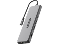 SITECOM Adaptateur multiport Pro 10-en-1 USB4 PD Argenté / Noir (CN-7001)