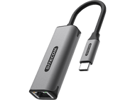 SITECOM Adaptateur Pro USB-C vers Ethernet 2.5 Gbit Argenté / Noir (AD-1006)
