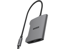Charger l&#39;image dans la galerie, SITECOM Adaptateur vidéo Pro USB-C vers Dual HDMI Argenté / Noir (AD-1017)
