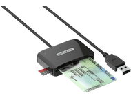 SITECOM Lecteur de carte d'identité / micro SD Argenté / Noir (MD-1002)