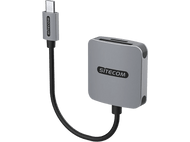 SITECOM Lecteur de carte SD / microSD Pro Argenté / Noir (MD-1010)
