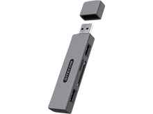 Charger l&#39;image dans la galerie, SITECOM Lecteur de carte USB avec 2 ports USB-A Argenté / Noir (MD-10130)
