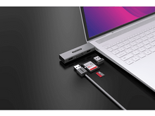 Charger l&#39;image dans la galerie, SITECOM Lecteur de carte USB avec 2 ports USB-A Argenté / Noir (MD-10130)

