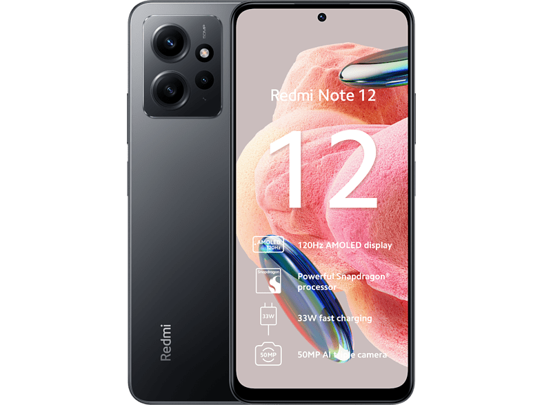 XIAOMI Smartphone Redmi Note 12 128 GB Onyx Gray