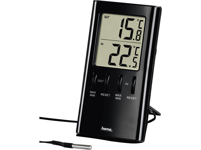 HAMA Thermomètre LCD T-350 Noir (186367)