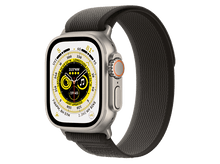 Charger l&#39;image dans la galerie, APPLE Watch Ultra GPS + Cellular 49 mm Boîtier en titane, Bracelet Trail Noir/Gris M/L (MQFX3NF/A)
